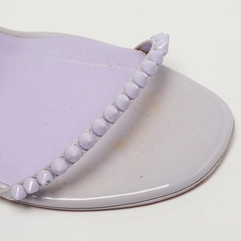 So Me Purple Patent Leather Ankle Strap Sandals