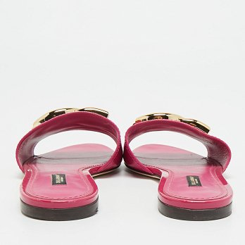 Purple Patent Leather Flat Slides