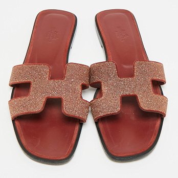 Oran Burgundy Texture Suede Flat Slide