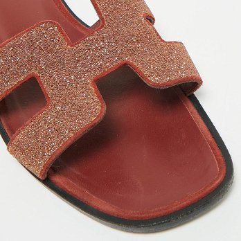 Oran Burgundy Texture Suede Flat Slide