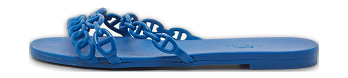 Chaine d'Ancre Blue Rivage Flat Slide Sandals