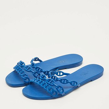 Chaine d'Ancre Blue Rivage Flat Slide Sandals