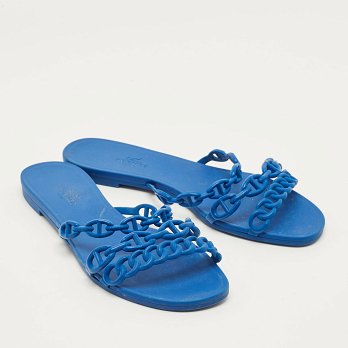 Chaine d'Ancre Blue Rivage Flat Slide Sandals