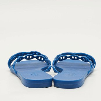 Chaine d'Ancre Blue Rivage Flat Slide Sandals