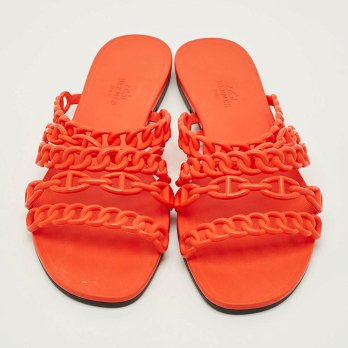 Chaine d'Ancre Orange Rivage Flat Slide Sandals