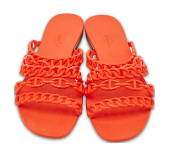 Chaine d'Ancre Orange Rivage Flat Slide Sandals