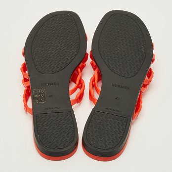 Chaine d'Ancre Orange Rivage Flat Slide Sandals