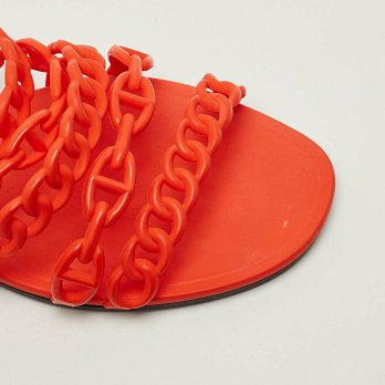 Chaine d'Ancre Orange Rivage Flat Slide Sandals