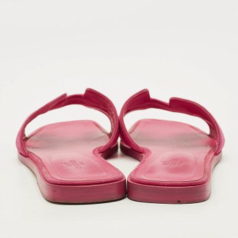 Oran Pink Suede Flat Slide