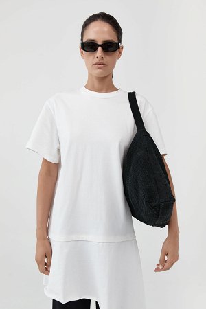 SUEDE WOVEN HOBO BAG
