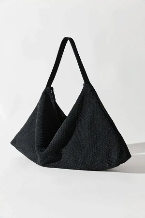 SUEDE WOVEN HOBO BAG
