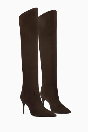 SUEDE OVER-THE-KNEE BOOTS