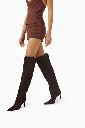 SUEDE OVER-THE-KNEE BOOTS