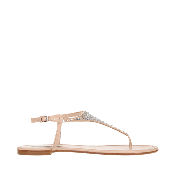 ELISA CRYSTALS FLAT SANDALS