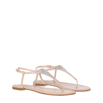 ELISA CRYSTALS FLAT SANDALS