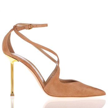 D'ORSAY 105 SUEDE PUMPS GOLDEN HEEL