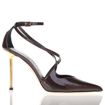 D'ORSAY 105 PATENT PUMPS GOLDEN HEEL