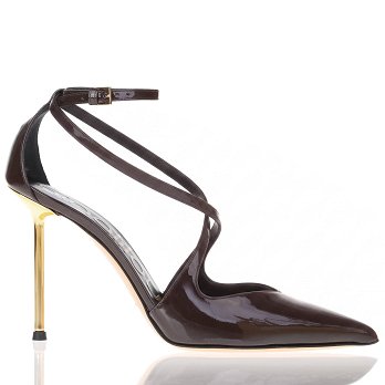 D'ORSAY 105 PATENT PUMPS GOLDEN HEEL