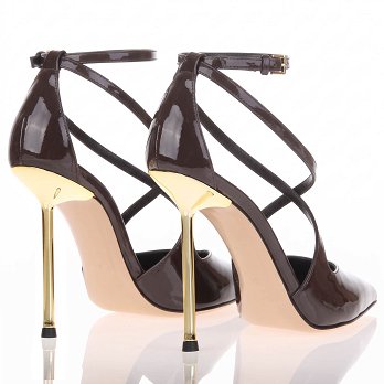 D'ORSAY 105 PATENT PUMPS GOLDEN HEEL