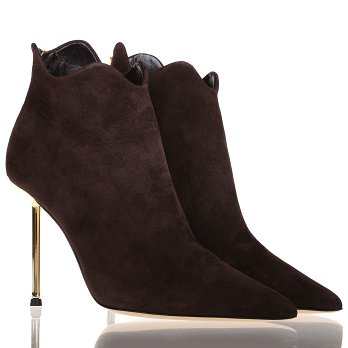 SUEDE GOLDEN HEEL 105 ANKLE BOOTS