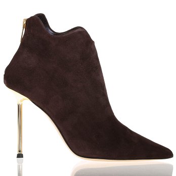 SUEDE GOLDEN HEEL 105 ANKLE BOOTS
