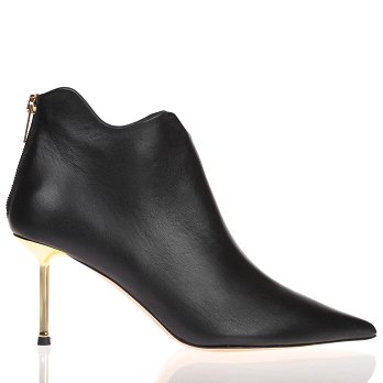 LEATHER GOLDEN HEEL 75 ANKLE BOOTS