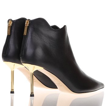 LEATHER GOLDEN HEEL 75 ANKLE BOOTS