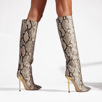PYTHON GOLDEN HEEL 105 BOOTS