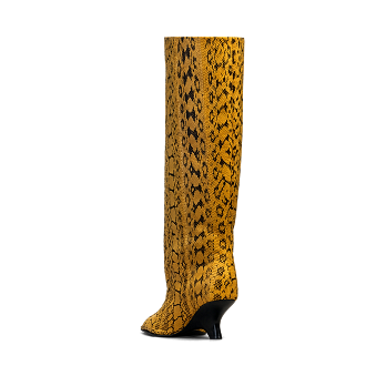 NINETTE PYTHON PEEP TOE BOOTS