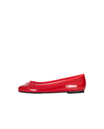 NICOLE RED PATENT LEATHER BALLERINAS