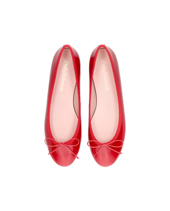 NICOLE RED PATENT LEATHER BALLERINAS