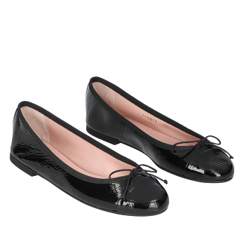 NICOLE BLACK PATENT LEATHER BALLERINAS