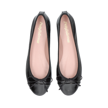 NICOLE BLACK PATENT LEATHER BALLERINAS