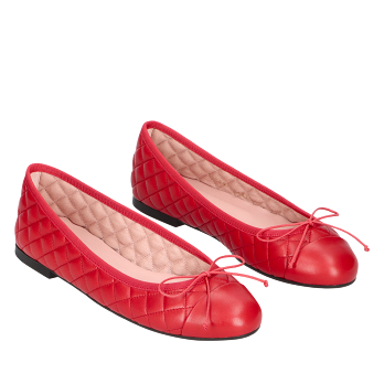 NICOLE LEATHER BALLERINAS