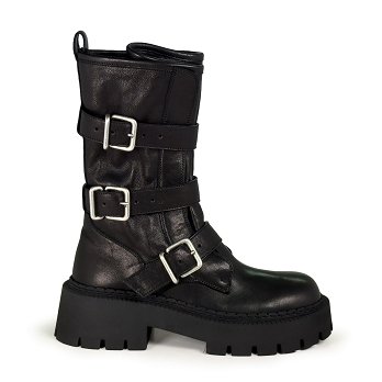 STIVALE BOB BIKER BUCKLE BOOTS