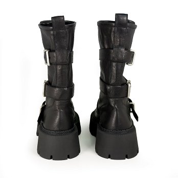 STIVALE BOB BIKER BUCKLE BOOTS