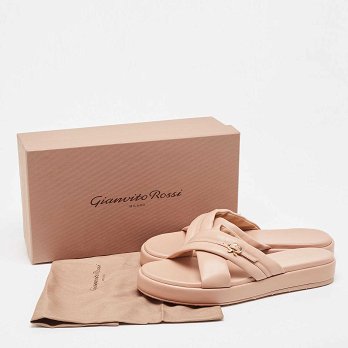 Pink Leather Alima Sandals