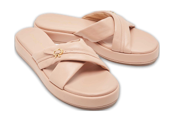 Pink Leather Alima Sandals
