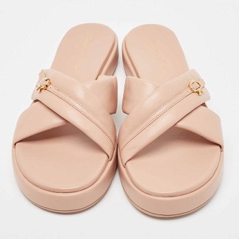 Pink Leather Alima Sandals