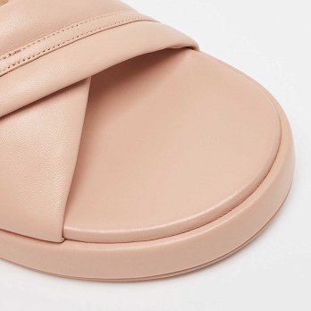 Pink Leather Alima Sandals