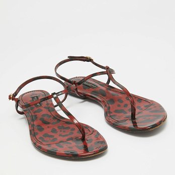 Brown/Black Patent Slingback Flats