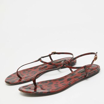 Brown/Black Patent Slingback Flats