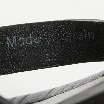 Black Leather Hana Flat Slides