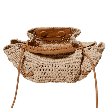 ARTA MINI CROCHET RAFFIA CROSSBODY BAG