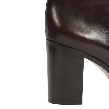 MARYANA LEATHER BLOCK HEEL BOOTS