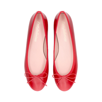 NICOLE RED PATENT LEATHER BALLERINAS
