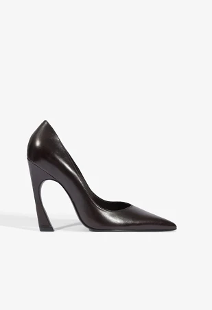 LEXI SCULPTURAL LEATHER PUMPS
