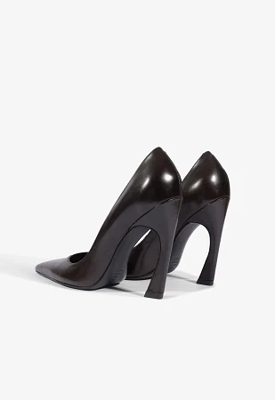 LEXI SCULPTURAL LEATHER PUMPS