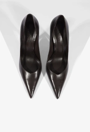 LEXI SCULPTURAL LEATHER PUMPS