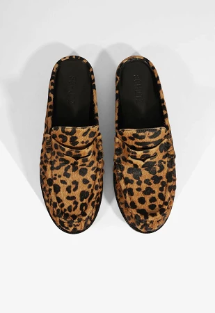 TYCHE LEOPARD LOAFER MULES